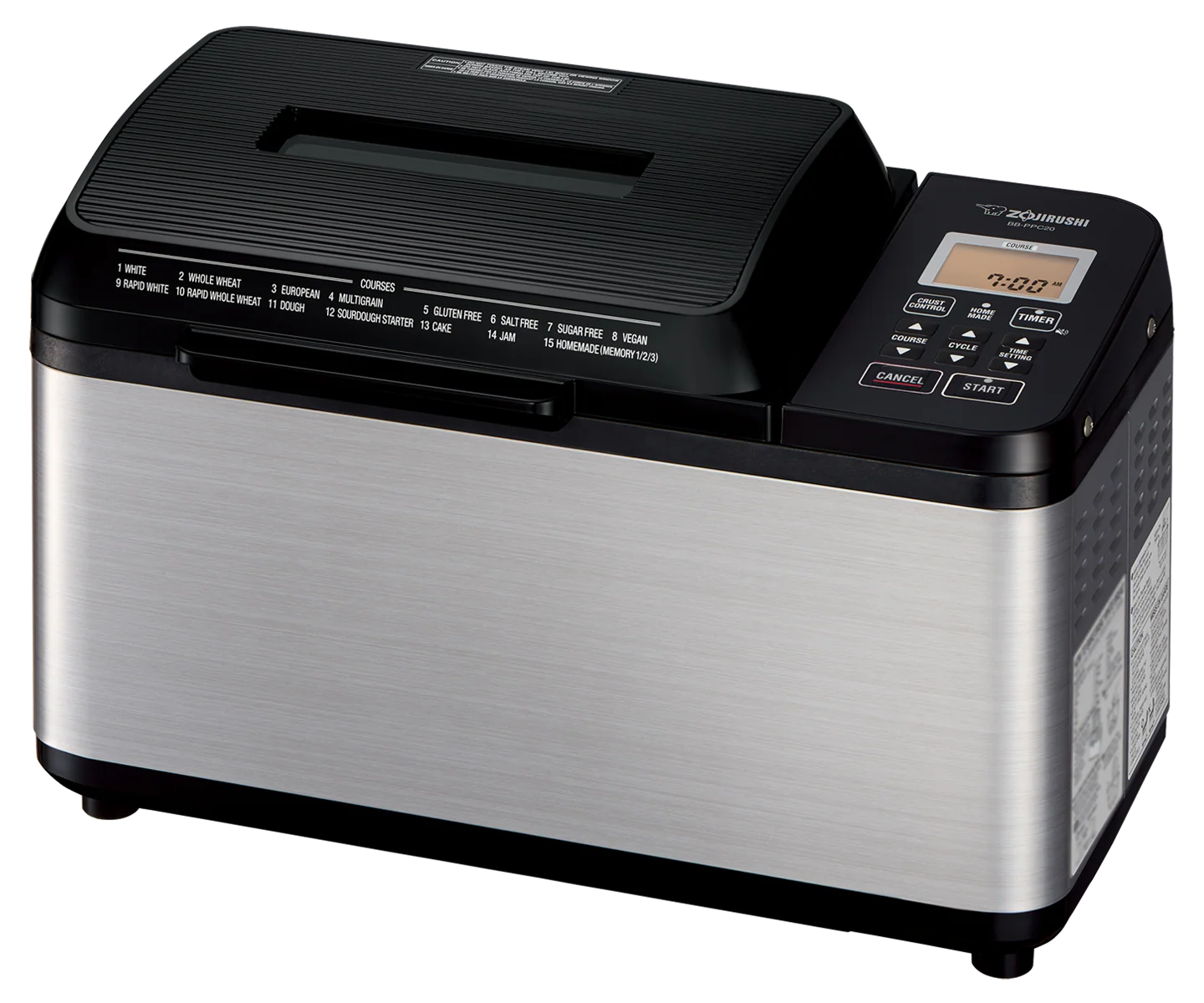 Zojirushi Breadmaker: Home Bakery Virtuoso® Plus (PFAS Free)