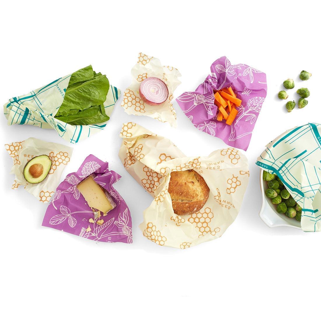 Bee's Wrap: Variety Pack (Set of 7), Fresh Fruit, Forest Floor & Honeycomb