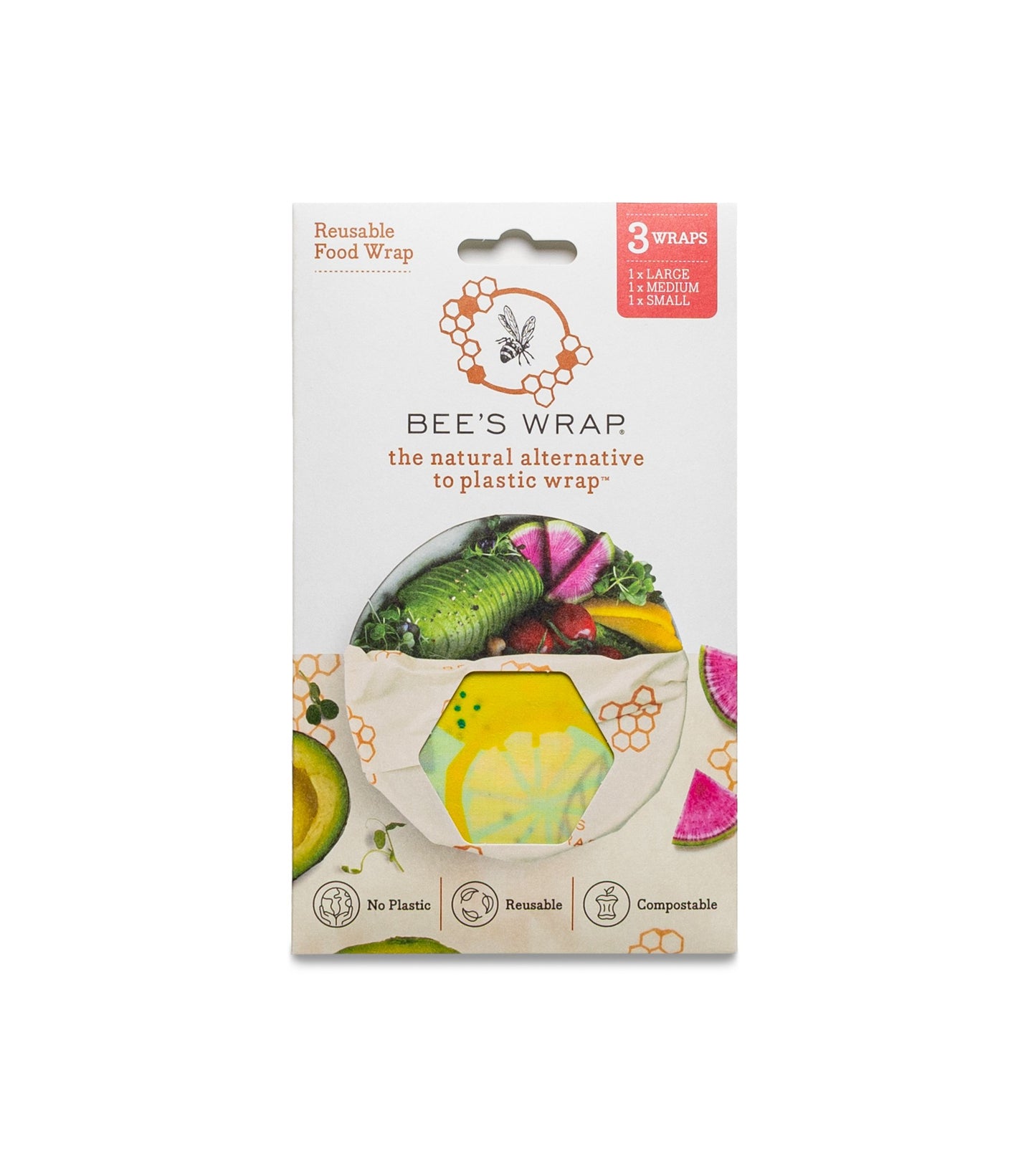 Bee's Wrap: Assorted Set of 3 (S,M,L), Fresh Squeeze