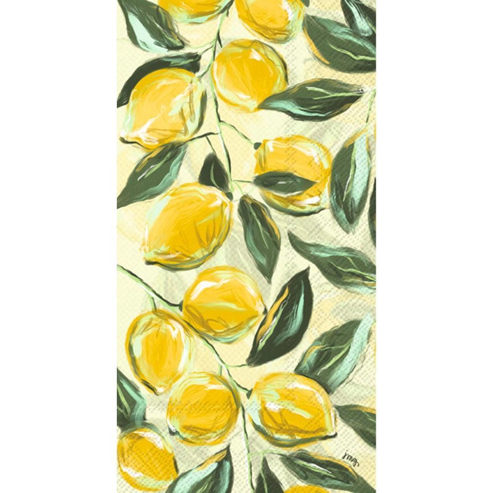 Boston International Dinner Napkins: Painterly Lemons