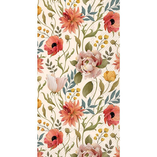 Boston International Dinner Napkins: Flower Story, Cream