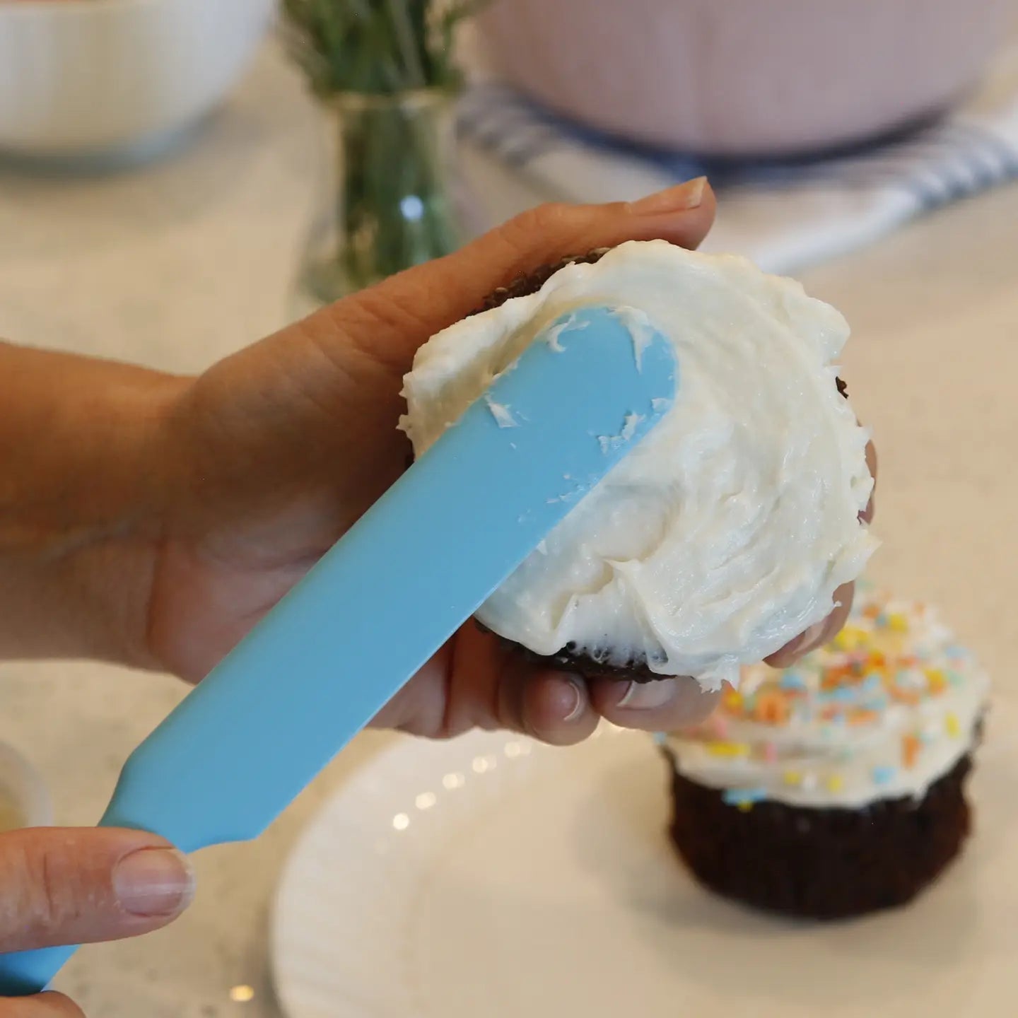 Butterie Silicone Scraper Spatula: Aqua