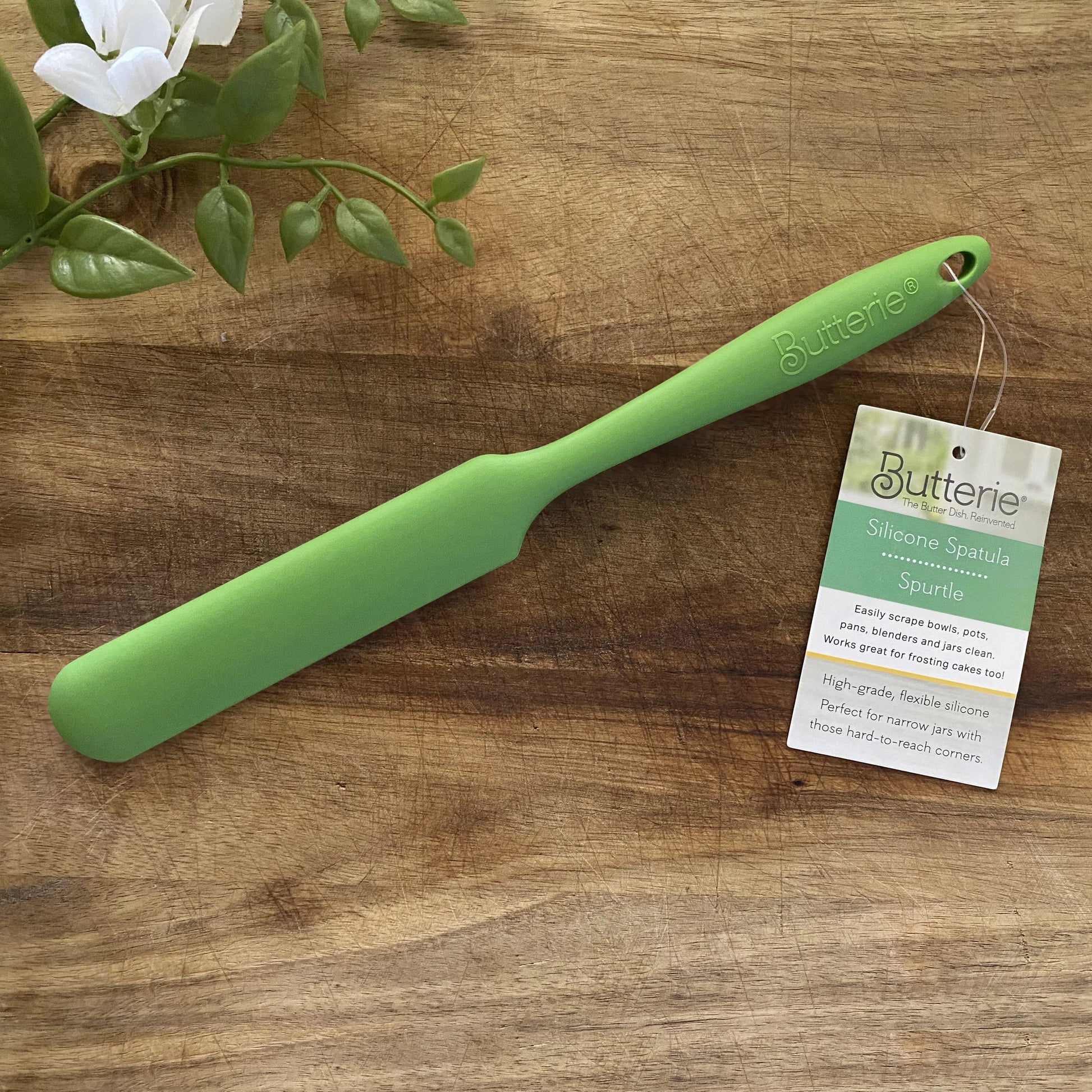 Butterie Silicone Scraper Spatula: Green