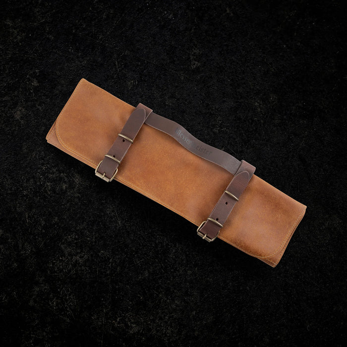 Messermeister Leather Knife Roll:  7 Pocket, Amber
