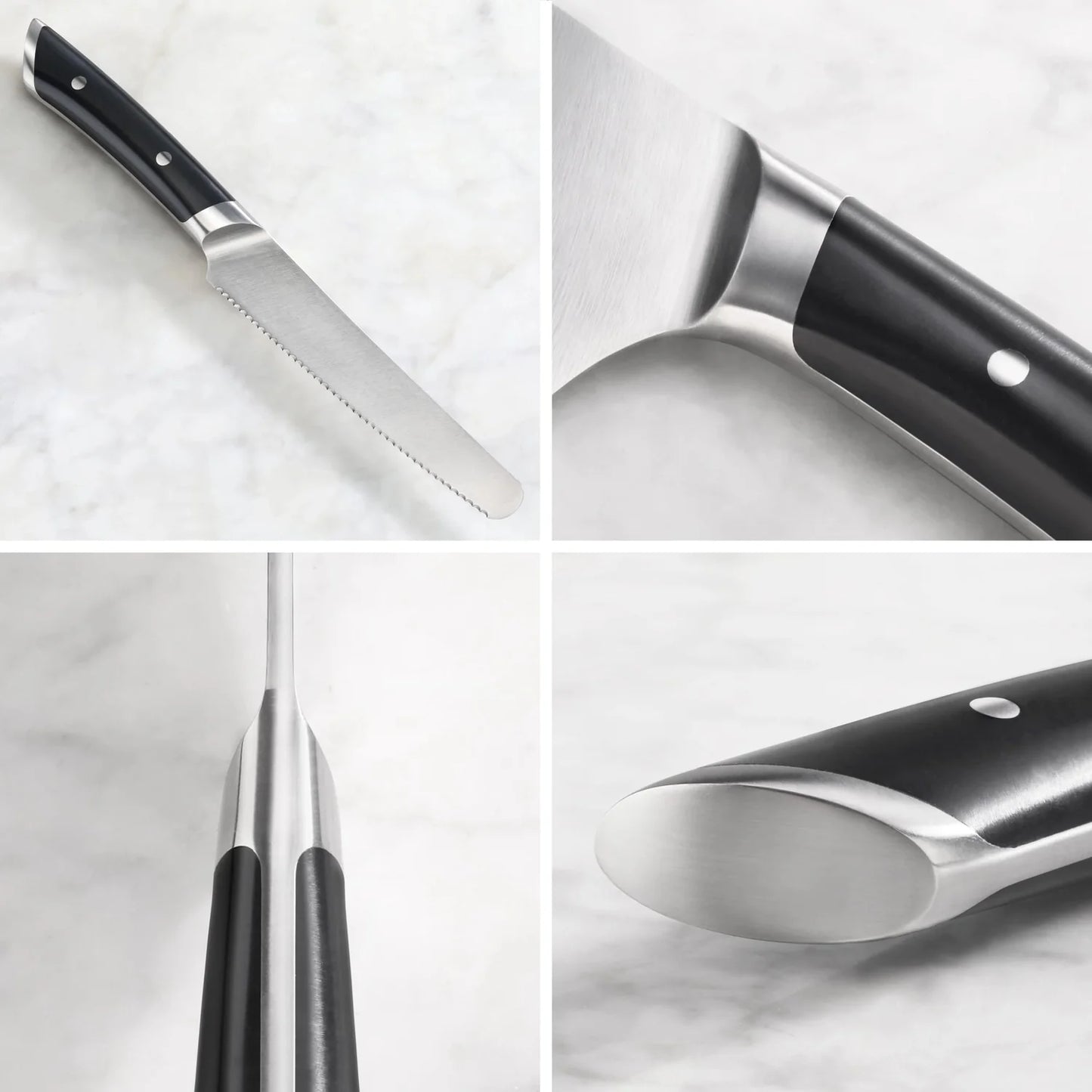 Cangshan Helena  5" Serrated Utility Knife w/Sheath, Black