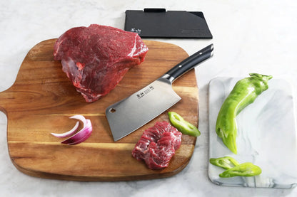 Cangshan Helena 7" Meat Cleaver w/ Sheath, Black