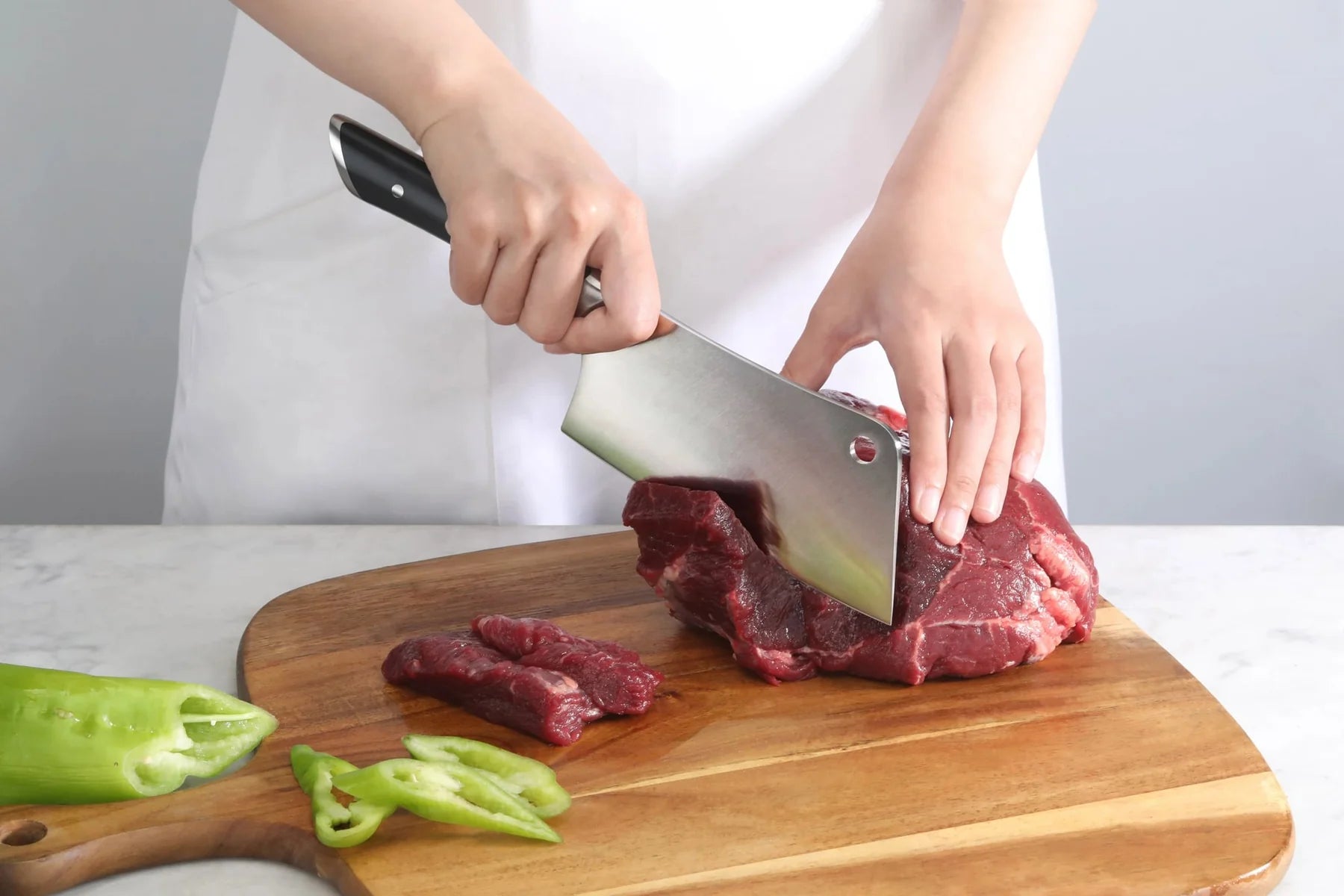 Cangshan Helena 7" Meat Cleaver w/ Sheath, Black