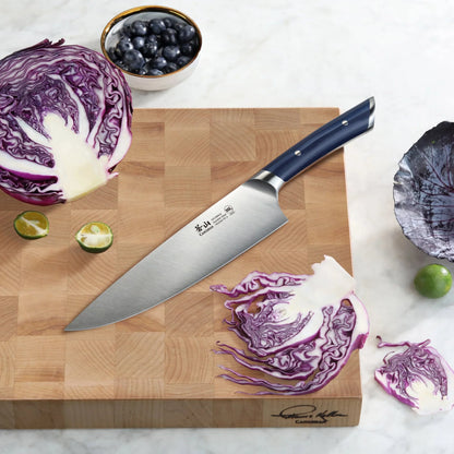 Cangshan Helena Limited Edition 8" Chef's Knife, Swedish Steel, Navy Blue
