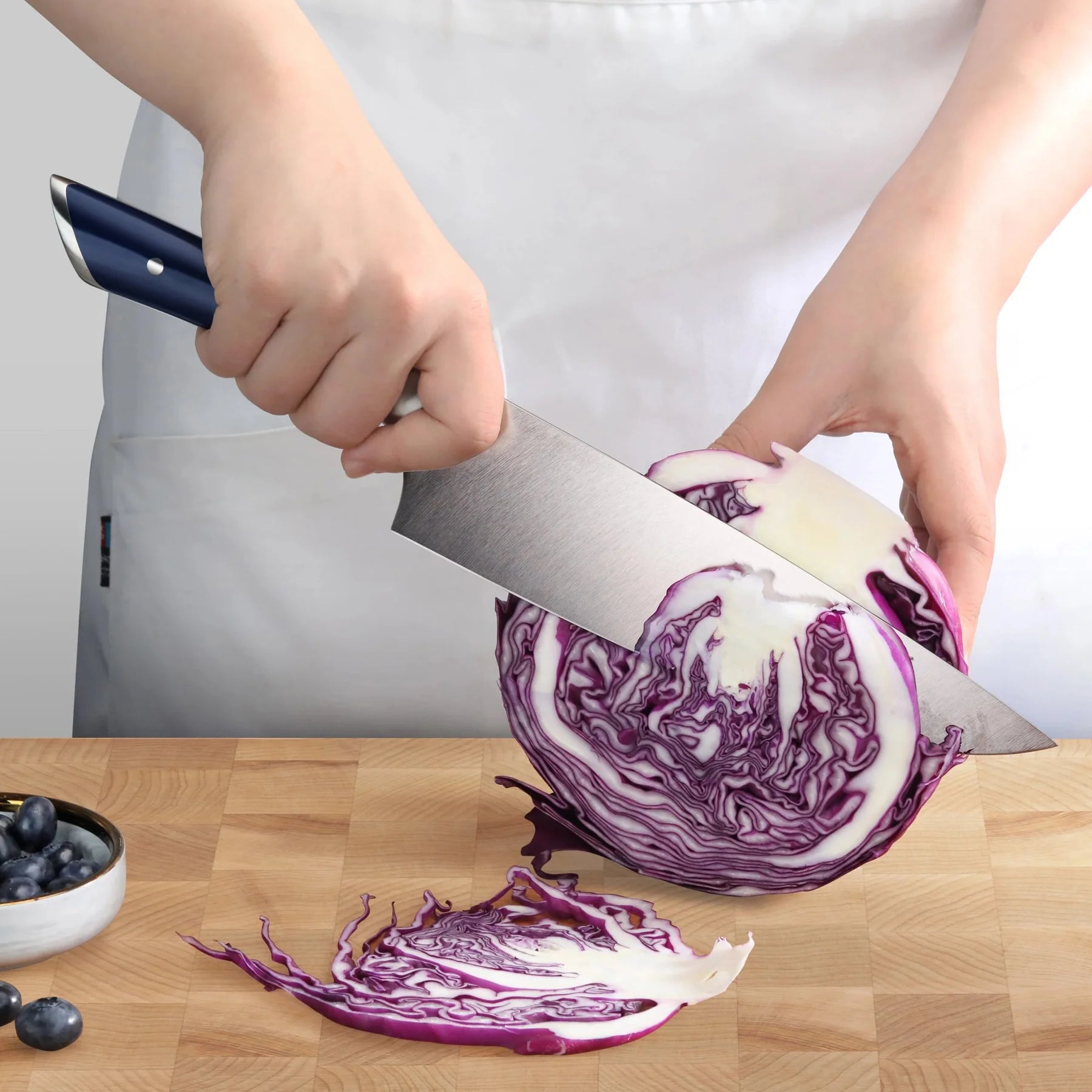Cangshan Helena Limited Edition 8" Chef's Knife, Swedish Steel, Navy Blue