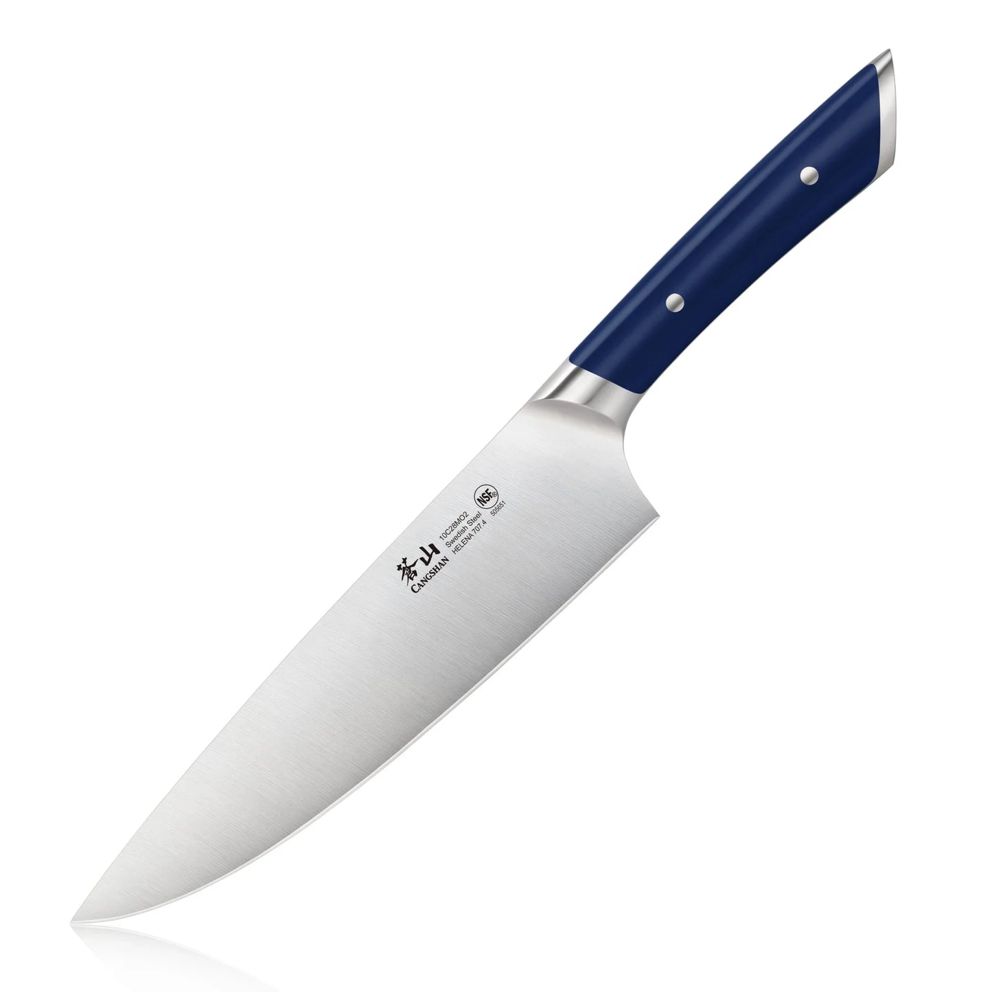 Cangshan Helena Limited Edition 8" Chef's Knife, Swedish Steel, Navy Blue
