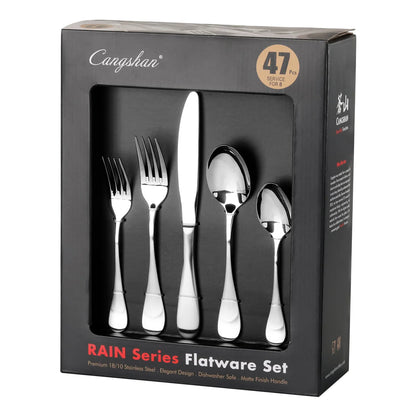 Cangshan Rain Flatware Set: 47 Piece