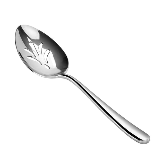 Cangshan Rain II Flatware: Forged Slotted Serving Spoon