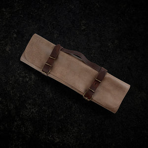 Messermeister Leather Knife Roll:  7 Pocket, Sand
