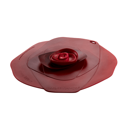 Charles Viancin Rose Lid: 9", Dark Red