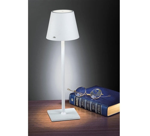 Cilio LED Table Lamp: "Sole", White