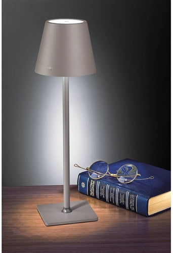 Cilio LED Table Lamp: "Sole", Gray