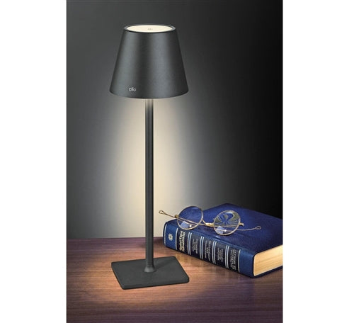 Cilio LED Table Lamp: "Sole", Black