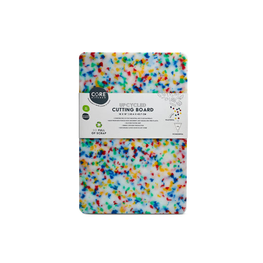 Core Home Recycled Plastic Cutting Board: Large, Confetti