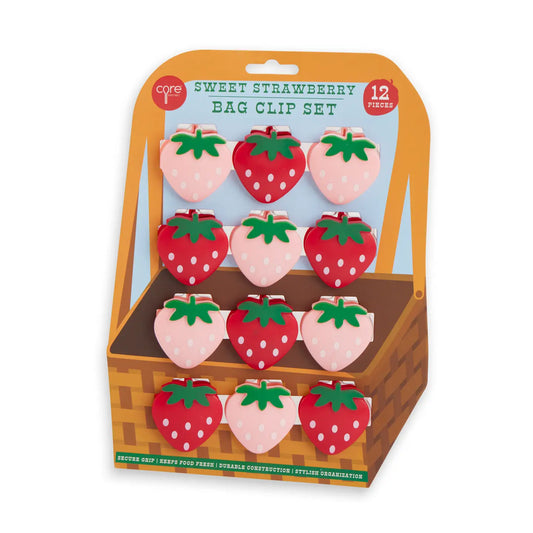 Core Home Strawberry Bag Clips (Set of 12)