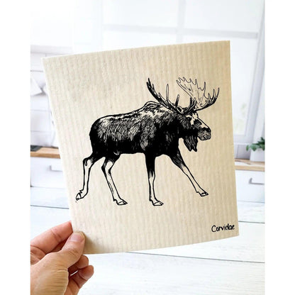 Corvidae Swedish Dishcloth: Moose