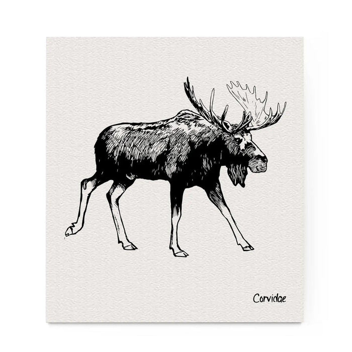 Corvidae Swedish Dishcloth: Moose