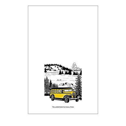 Corvidae Tea Towel: Yellowstone National Park