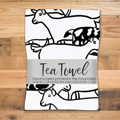 Corvidae Tea Towel: Goat Herd