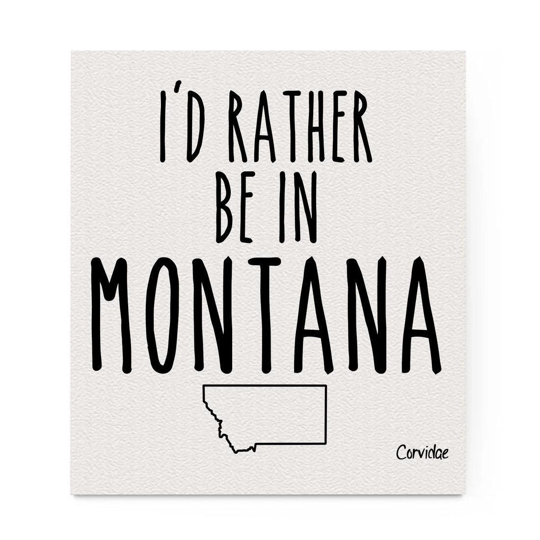 Corvidae Swedish Dishcloth: Rather Be In Montana