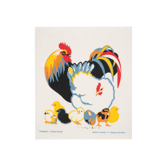 Cose Nuove Swedish Dishcloth: KH Chicken Family