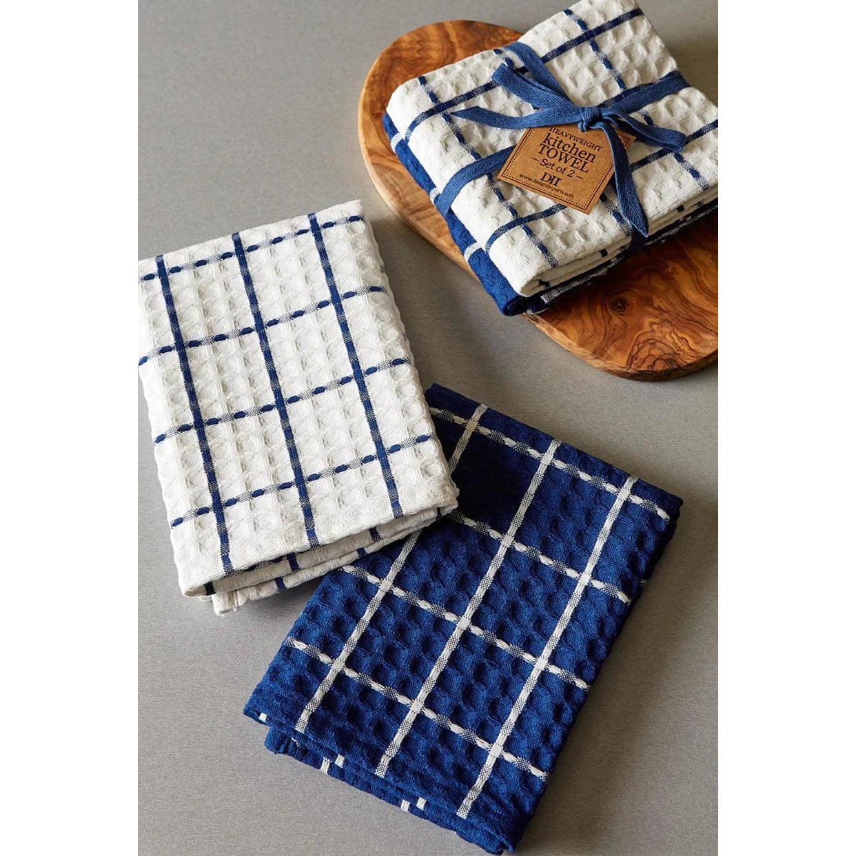 DII Dishtowels (Set of 2): Kitchen Windowpane Waffle