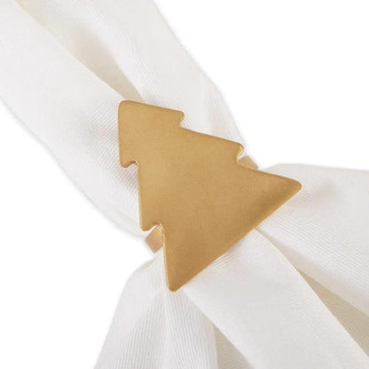 DII Napkin Rings (Set of 4): Gold Tree