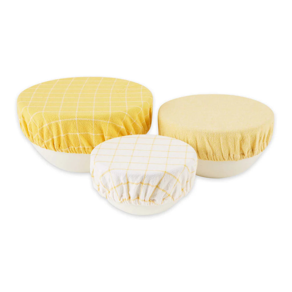 DII Bowl Covers (Set of 3): Yarrow Yellow