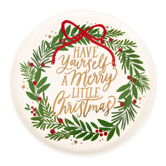 DII Ceramic Cookie Plate: Merry Little Christmas