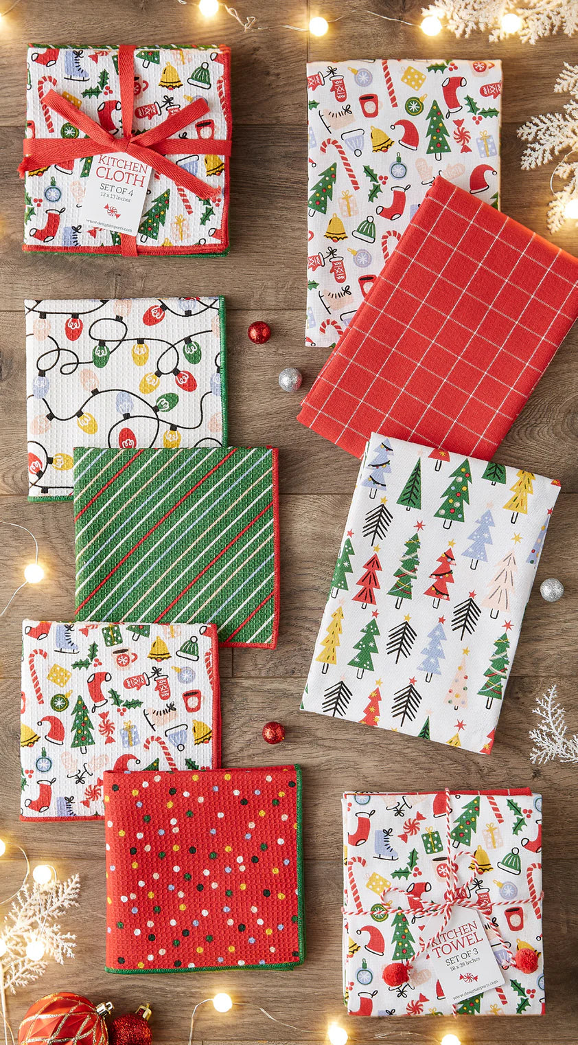 DII Dishcloths (Set of 4): Holiday Vibes