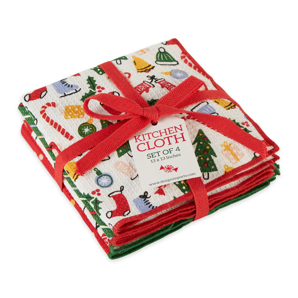 DII Dishcloths (Set of 4): Holiday Vibes