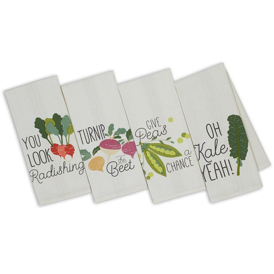 DII Dishtowel: Punny Veggies