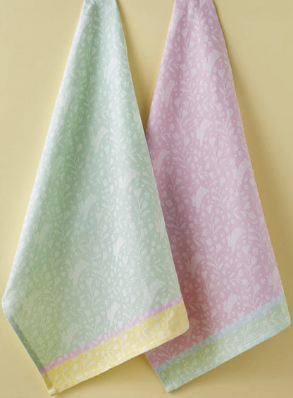 DII Dishtowels (Set of 2): Bunny Hop Jacquard
