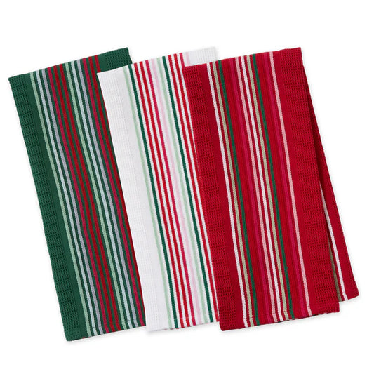 DII Dishtowels (Set of 3): Heavyweight, Spirited Stripes
