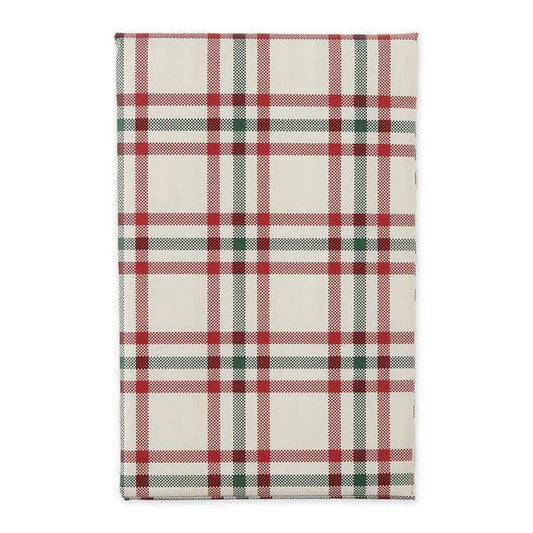 DII EcoVinyl Tablecloth: Cream Plaid