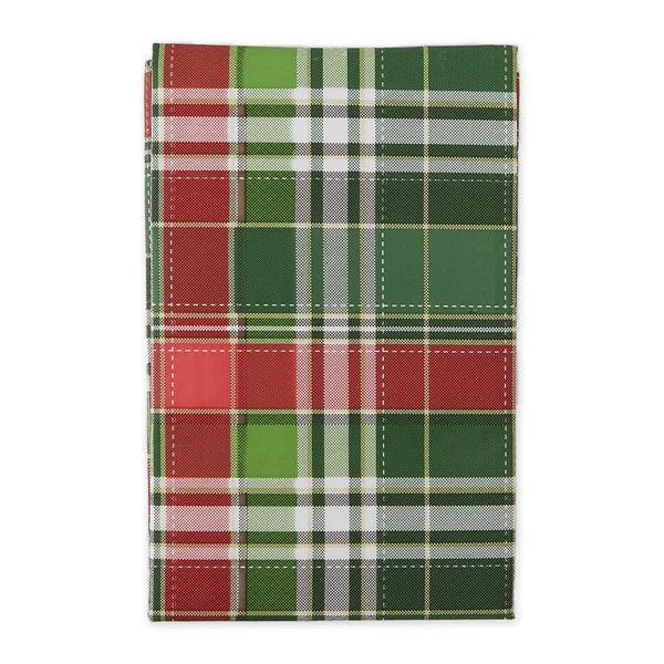 DII EcoVinyl Tablecloth: Green Plaid