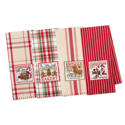 DII Embellished Dishtowel: Holly Jolly Cookie Co.