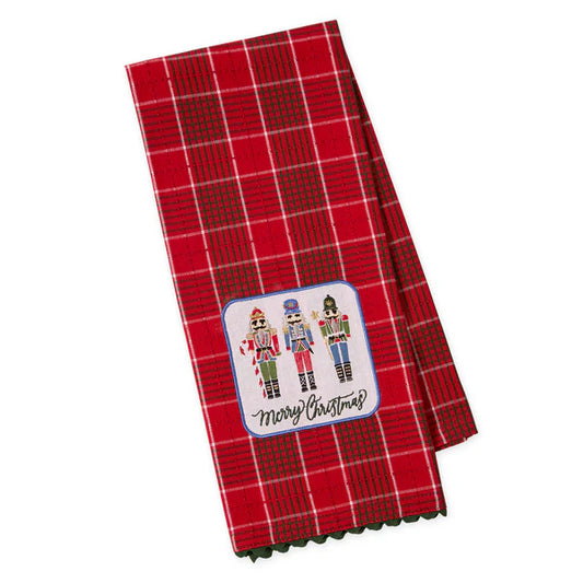 DII Embellished Dishtowel: Merry Nutcrackers