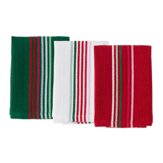 DII Heavyweight Dishcloths (Set of 3): Spirited Stripes