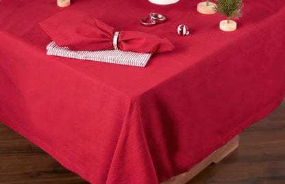 DII Tablecloth: Holly Berry Slub