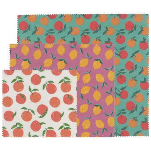 NOW Designs Bee's Wax Wraps (Set of 3): Citrus