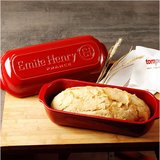 Emile Henry Bread Baker: Italian / Pullman, Burgundy