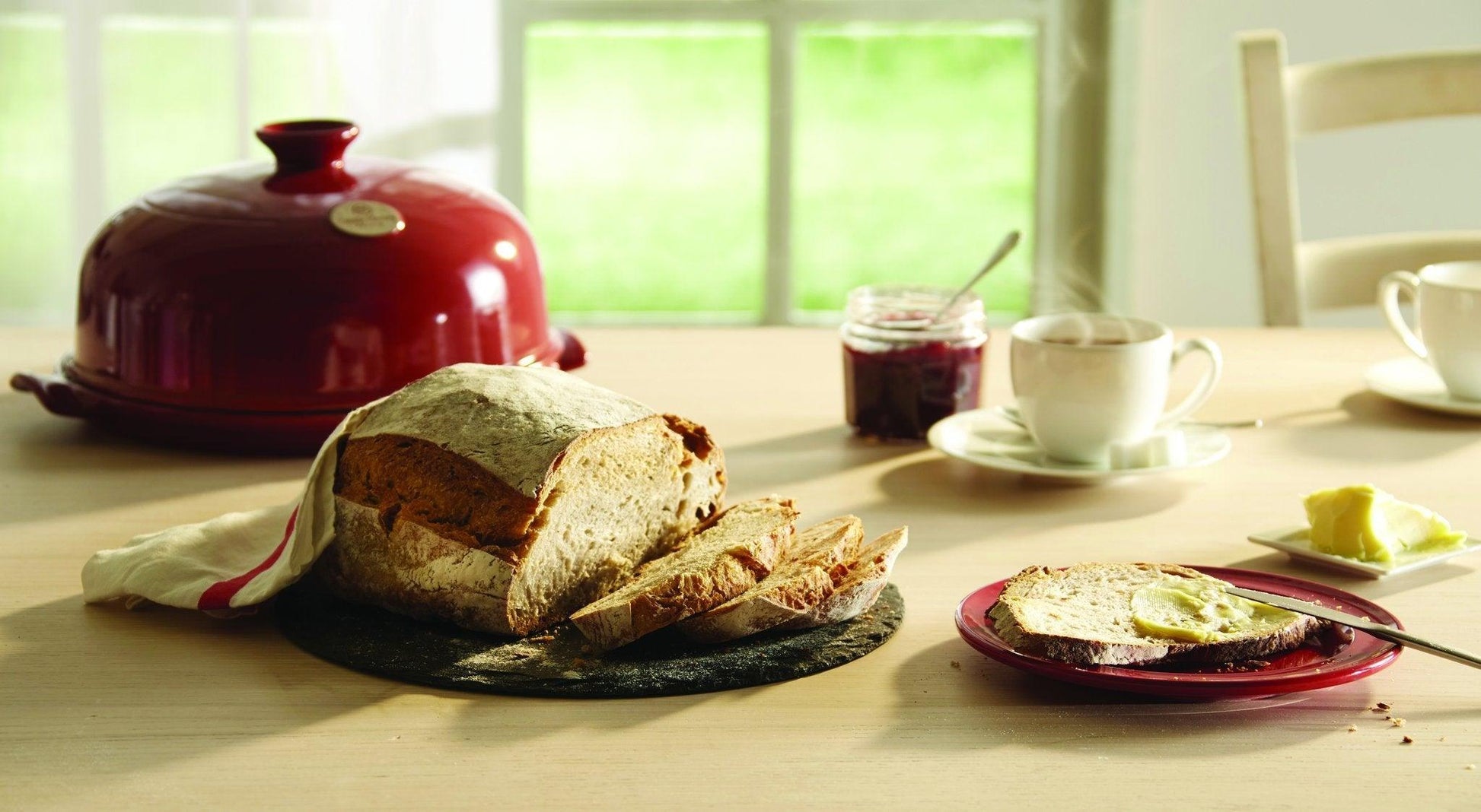 Emile Henry Bread Baker: Cloche, Burgundy