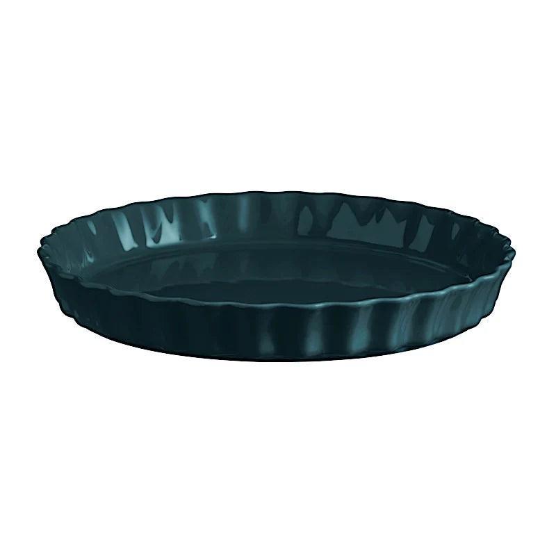 Emile Henry Tart Dish: 12" Round, Shallow, Ocean