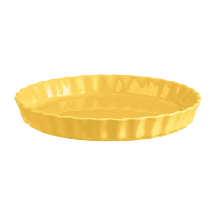 Emile Henry Tart Dish: 12" Round, Shallow, Provence Yellow