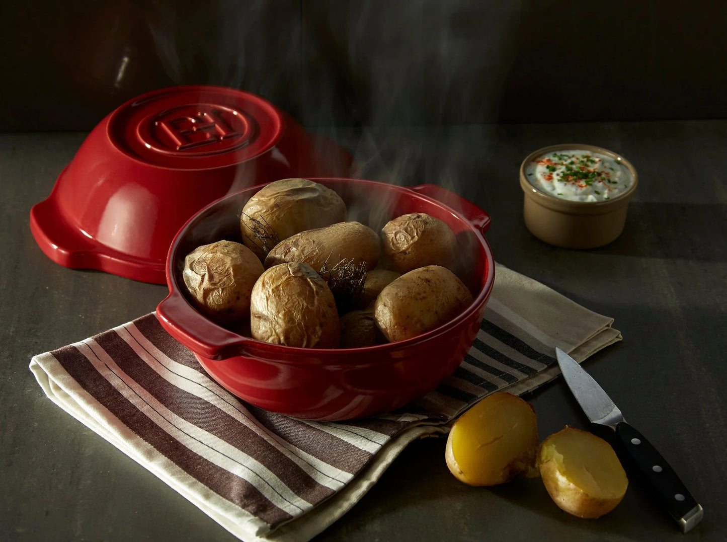 Emile Henry Bread Baker: Bread Pot, Burgundy